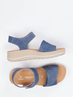 – Komfortsandale aus Veloursleder denim*Hartjes Best