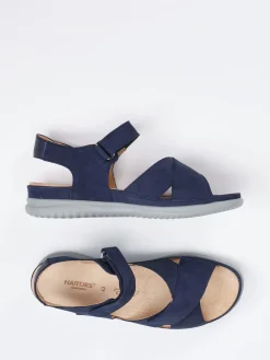 Damen Hartjes – Komfortsandalen aus Nubukleder marine