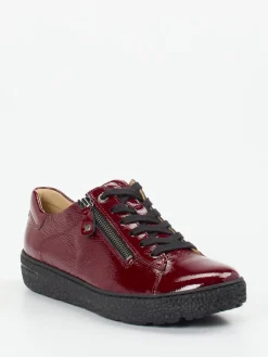Damen Hartjes – Komfort-Sneaker aus Lackleder Bordeaux