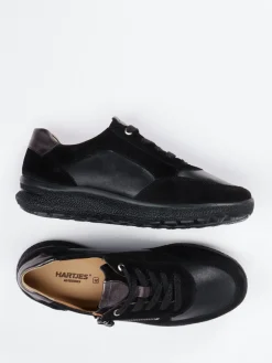 Damen Hartjes – Komfort-Sneaker aus Velours- und Glattleder