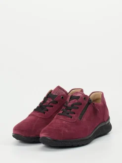 Damen Hartjes – Komfort-Sneaker aus Veloursleder Bordeaux