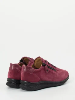 Damen Hartjes – Komfort-Sneaker aus Veloursleder Bordeaux