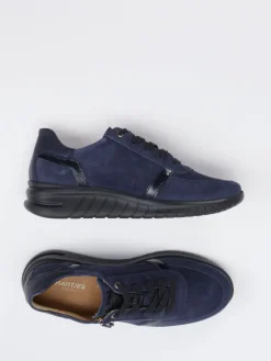 – Komfort-Sneaker aus Veloursleder dunkel*Hartjes Discount