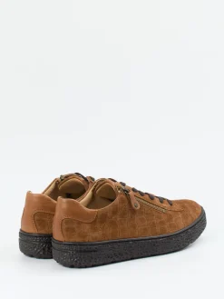 Damen Hartjes – Komfort-Sneaker aus Veloursleder cognac