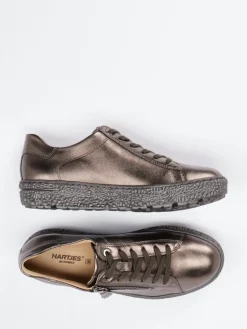– Komfort-Sneaker aus Metallicleder bronzefarben*Hartjes Clearance