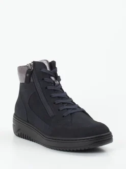 Damen Hartjes – Schnürboots aus Nubukleder Dunkel