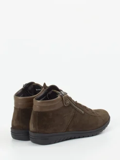 Damen Hartjes – Schnürstiefelette aus Nubukleder dunkel