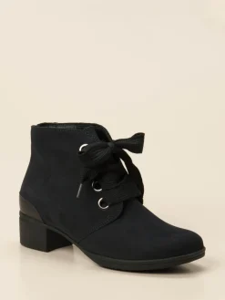 – Schnürstiefeletten aus Nubukleder Dunkel*Hartjes Outlet