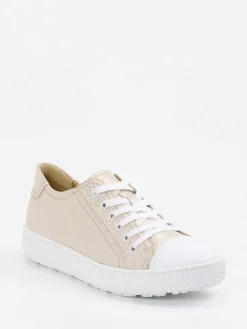 Damen Hartjes – Sneaker aus geprägtem Leder Champagner