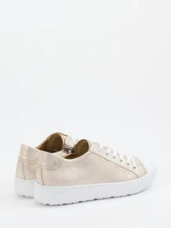 Damen Hartjes – Sneaker aus geprägtem Leder Champagner