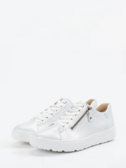 – Sneaker aus Metallicleder perlmuttweiß*Hartjes Clearance