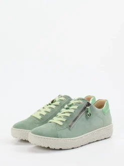 Damen Hartjes – Sneaker aus Veloursleder Salbei