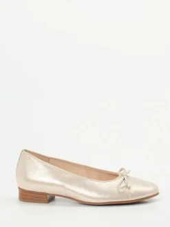 – Ballerinas aus Metallicleder champagner-*Hassia Discount