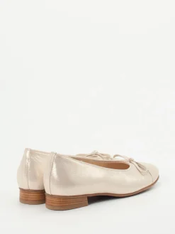 – Ballerinas aus Metallicleder champagner-*Hassia Discount