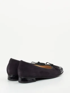 Damen Hassia – Ballerinas aus Veloursleder mit Lackkappe