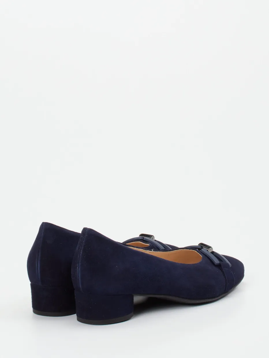 Damen Hassia – Blockabsatz-Pumps aus Veloursleder Dunkel