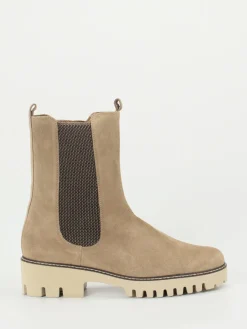 Damen Hassia – Chelsea Boots aus Veloursleder braun