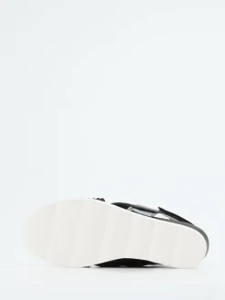 Damen Hassia – Keilsandalette aus Textil und Lack in