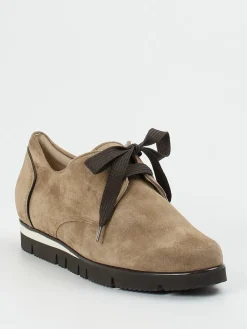 Damen Hassia – Komfort-Halbschuh aus Veloursleder Sandbeige