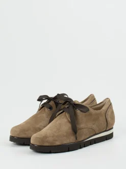 Damen Hassia – Komfort-Halbschuh aus Veloursleder Sandbeige