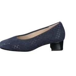 Damen Hassia – Komfort-Pumps aus geprägtem Veloursleder Dunkel