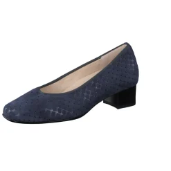 Damen Hassia – Komfort-Pumps aus geprägtem Veloursleder Dunkel