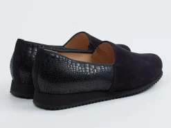 Damen Hassia – Komfort-Slipper aus Veloursleder Dunkel