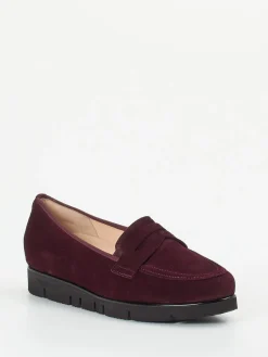 Damen Hassia – Loafer aus Veloursleder in Bordeaux