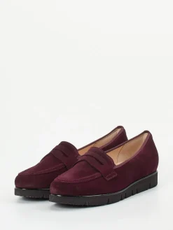 Damen Hassia – Loafer aus Veloursleder in Bordeaux