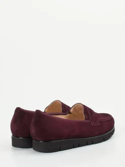 Damen Hassia – Loafer aus Veloursleder in Bordeaux