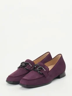 Damen Hassia – Loafer aus Veloursleder in Pflaume
