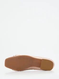 Damen Hassia – Loafer-Ballerinas aus Metallicleder Roségold