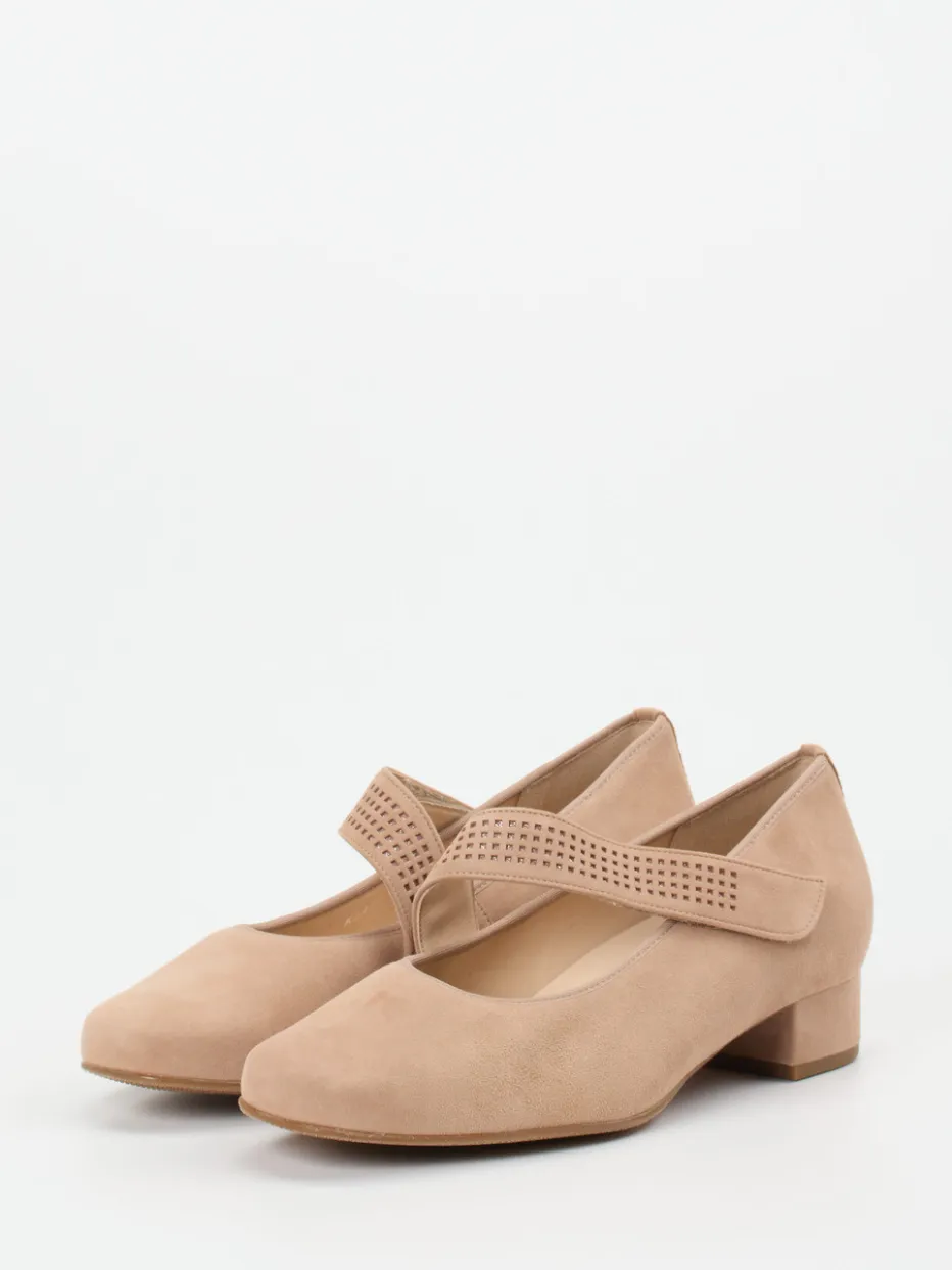 – Mary Jane Pumps aus Veloursleder rosé*Hassia Online