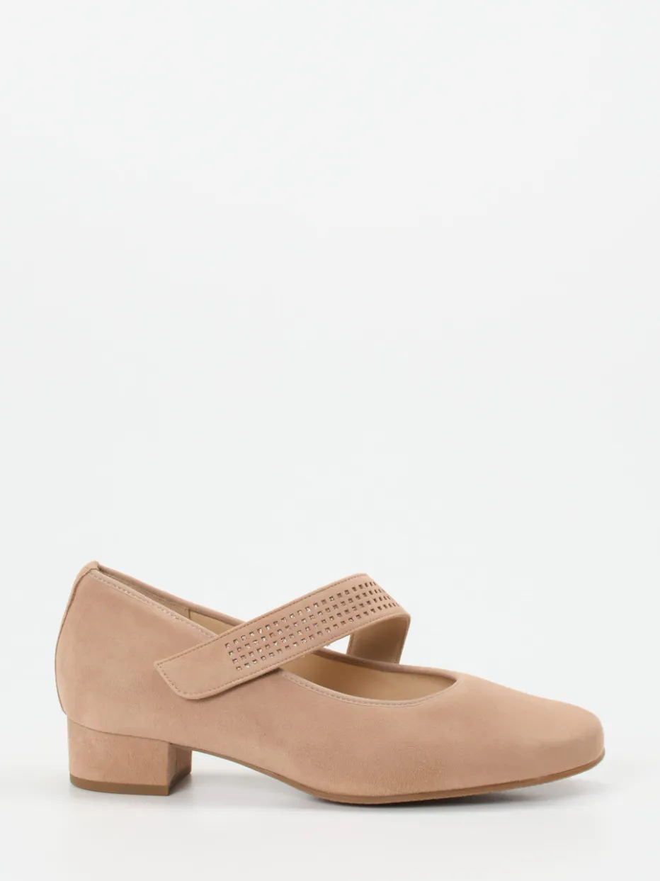 – Mary Jane Pumps aus Veloursleder rosé*Hassia Online