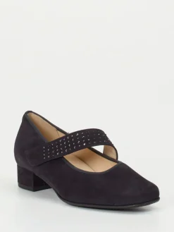 – Mary Jane Pumps aus Veloursleder Dunkel*Hassia Online