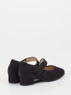 – Mary Jane Pumps aus Veloursleder Dunkel*Hassia Online