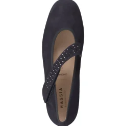 – Mary Jane Pumps aus Veloursleder Dunkel*Hassia Online