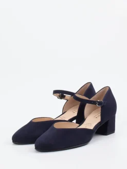 – Mary-Jane-Pumps aus Veloursleder Dunkel*Hassia Discount