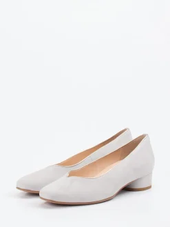 Damen Hassia – Pumps aus Veloursleder in Hell