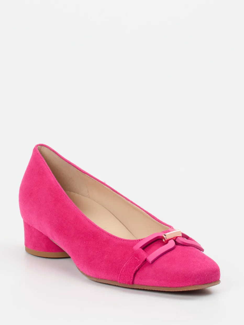 Damen Hassia – Pumps aus Veloursleder in Fuchsia