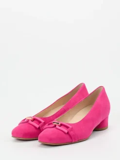 Damen Hassia – Pumps aus Veloursleder in Fuchsia