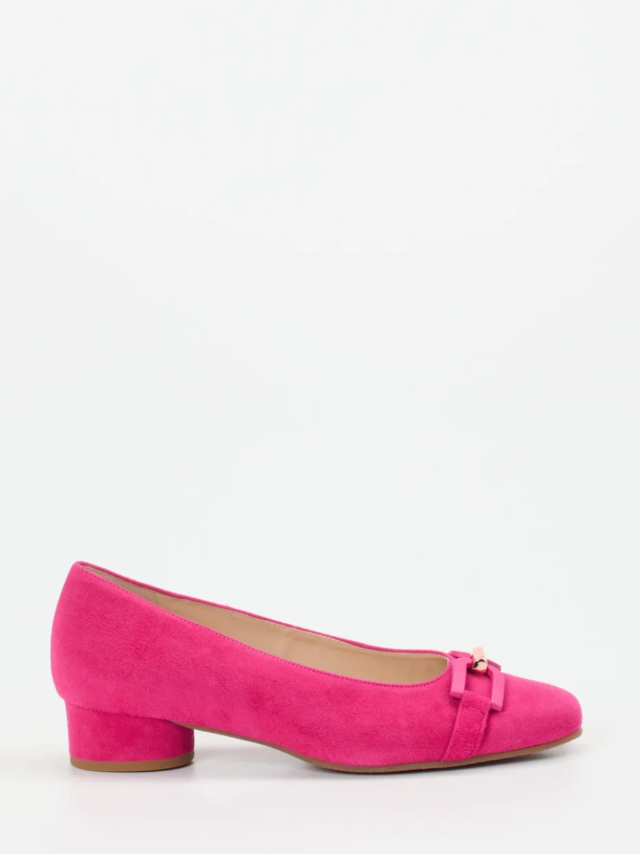 Damen Hassia – Pumps aus Veloursleder in Fuchsia