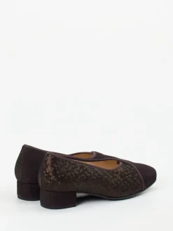 Damen Hassia – Pumps aus Veloursleder mit Metallic-Mesh