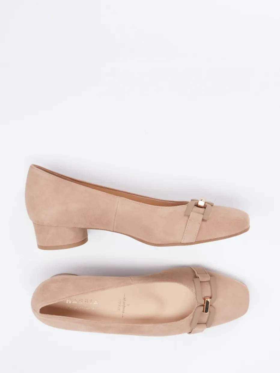 – Pumps aus Veloursleder in Sand*Hassia Discount
