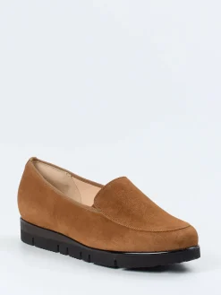 Damen Hassia – Slipper aus Veloursleder cognac