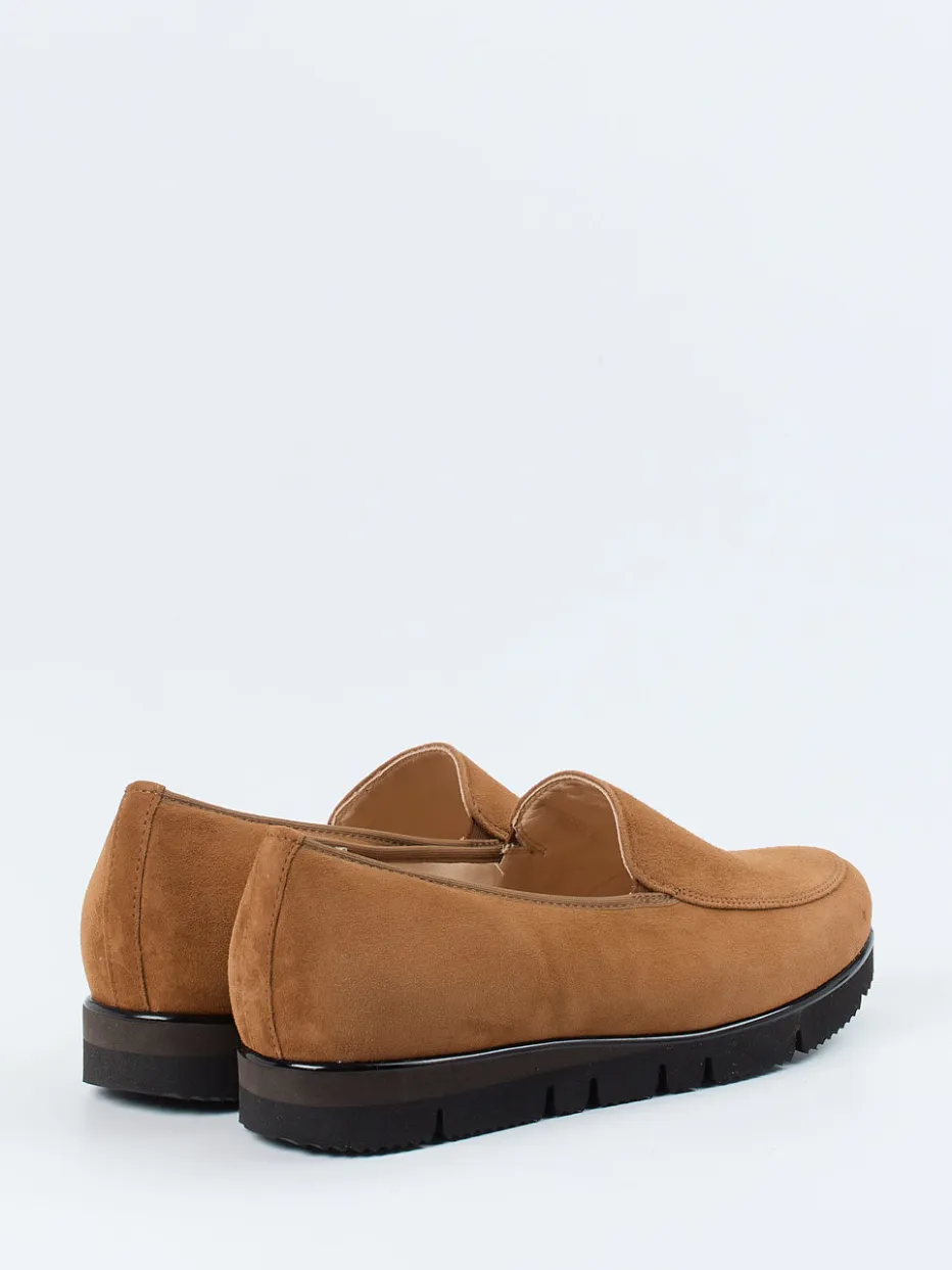 Damen Hassia – Slipper aus Veloursleder cognac