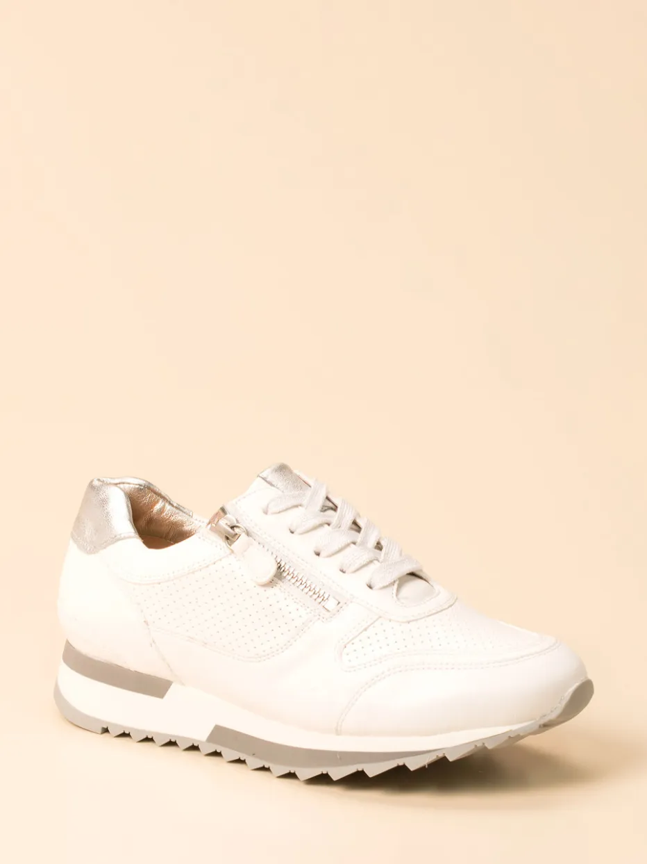 Damen Hassia – Sneaker aus Kalbleder mit Metallic-Ferse