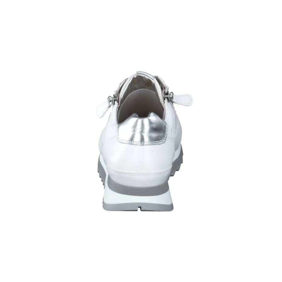 Damen Hassia – Sneaker aus Kalbleder mit Metallic-Ferse