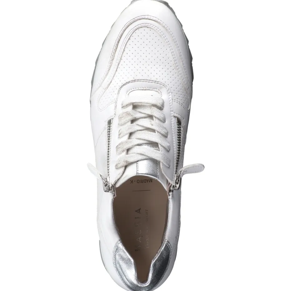 Damen Hassia – Sneaker aus Kalbleder mit Metallic-Ferse