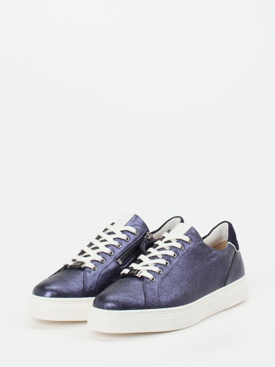 Damen Hassia – Sneaker aus Metallicleder in Dunkel